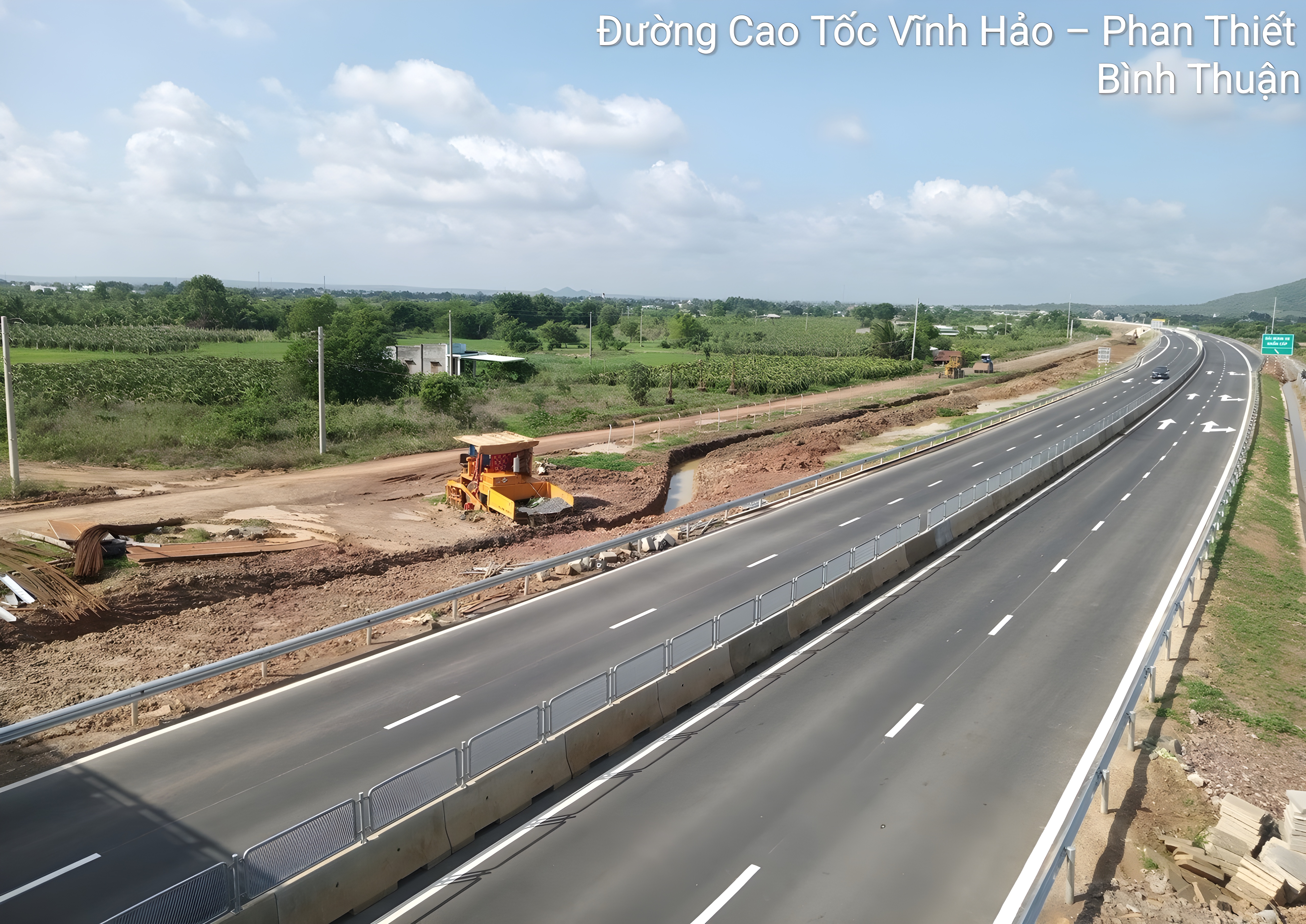 Thi công xây dựng đoạn Km185+400-Km235+000,Đoạn Cao Tốc Vĩnh Hảo - Phan Thiết